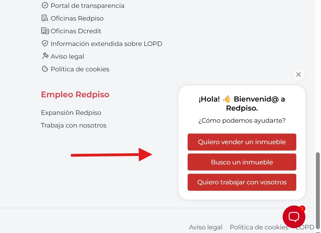 ejemplo de popup con chatbot