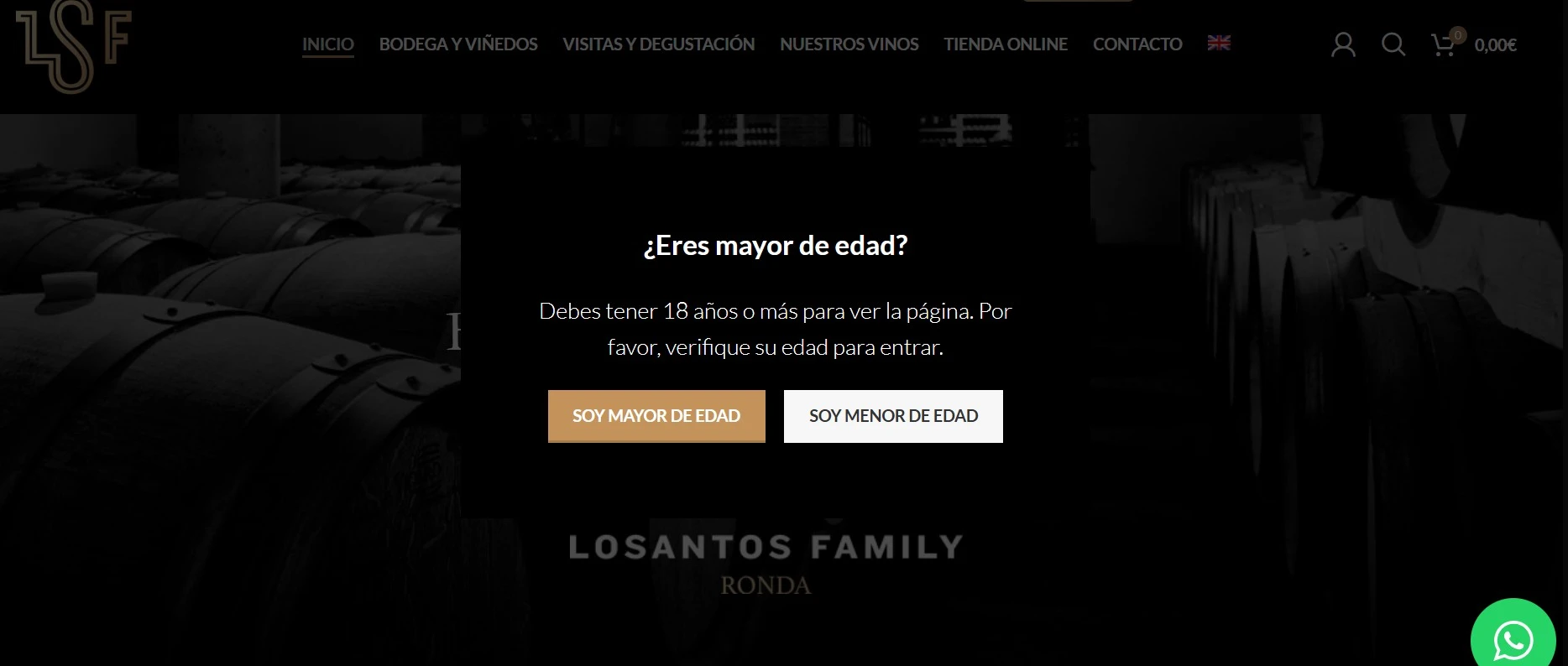 ejemplo de popup de confirmación de edad