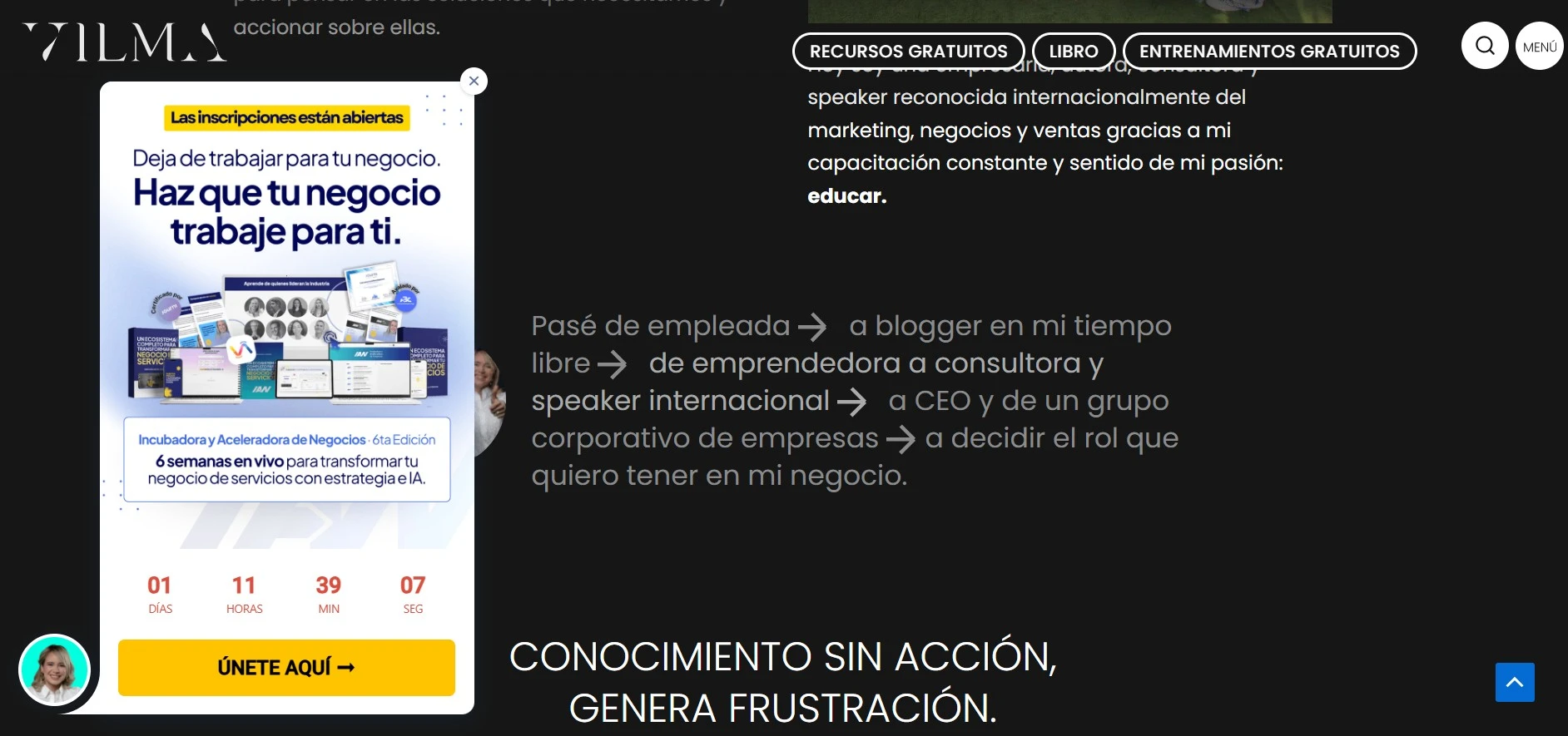 ejemplo de popup con cuenta regresiva