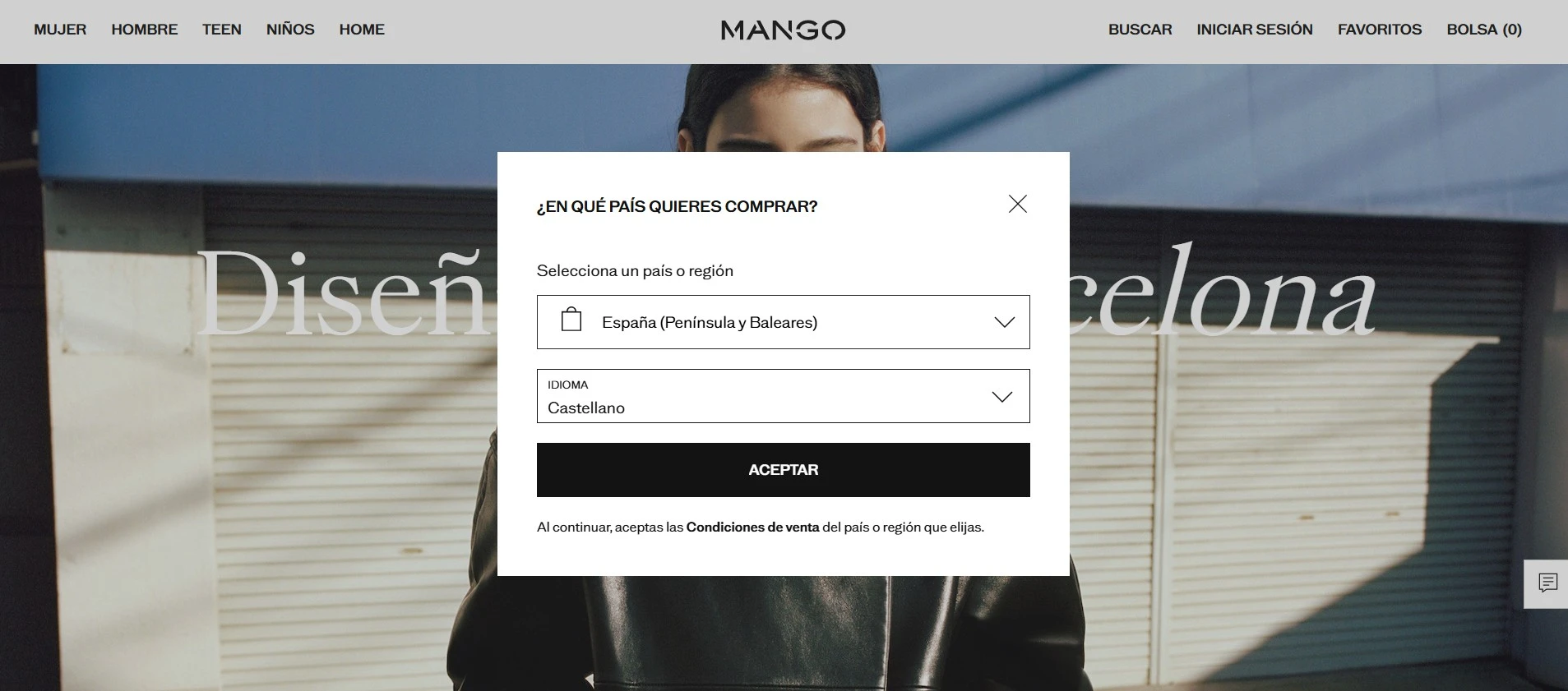 ejemplo de popup para determinar ubicación del cliente