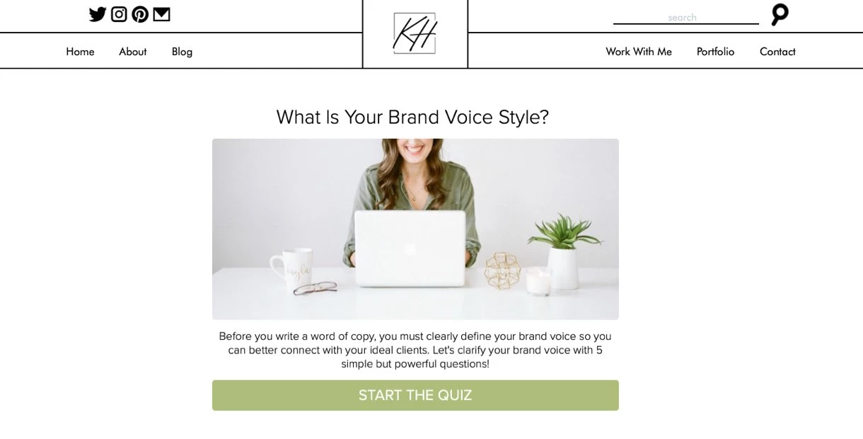 email marketing for freelancers kayla hollatz signup example