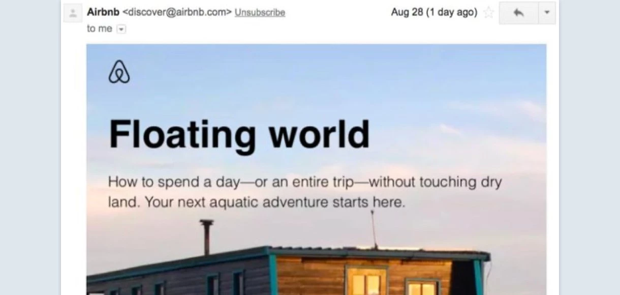 email marketing mistakes - bad timing email from airbnb