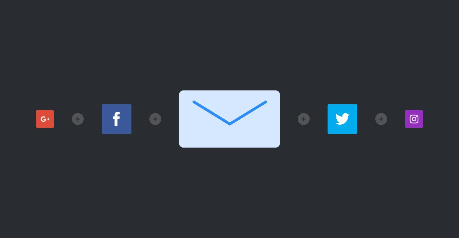 Integrating email and social media inbox icons - MailerLite