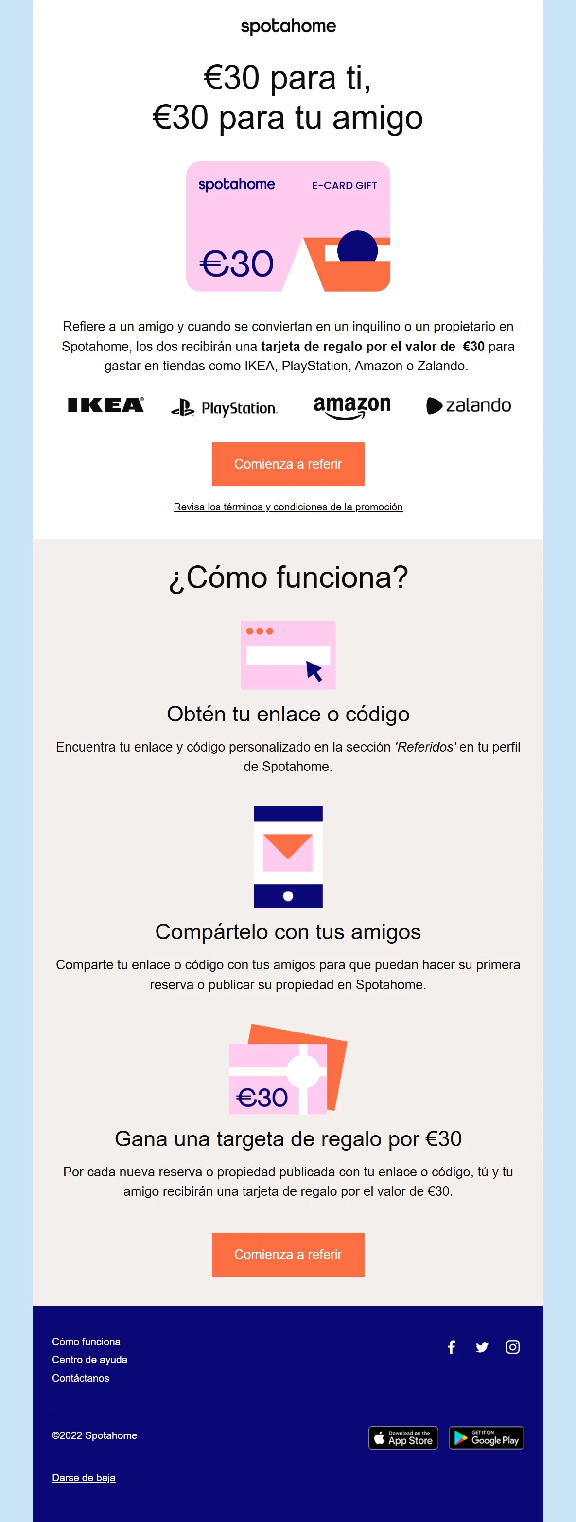 Ejemplo de newsletter de referidos