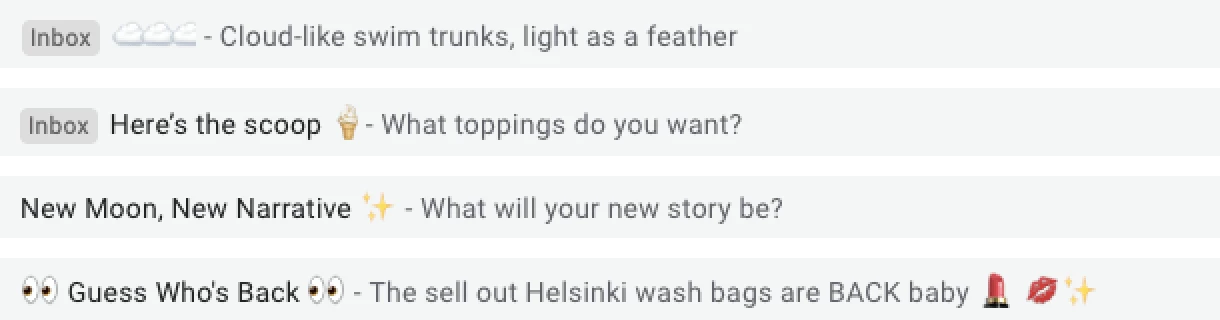 Telling a story with your email subject lines