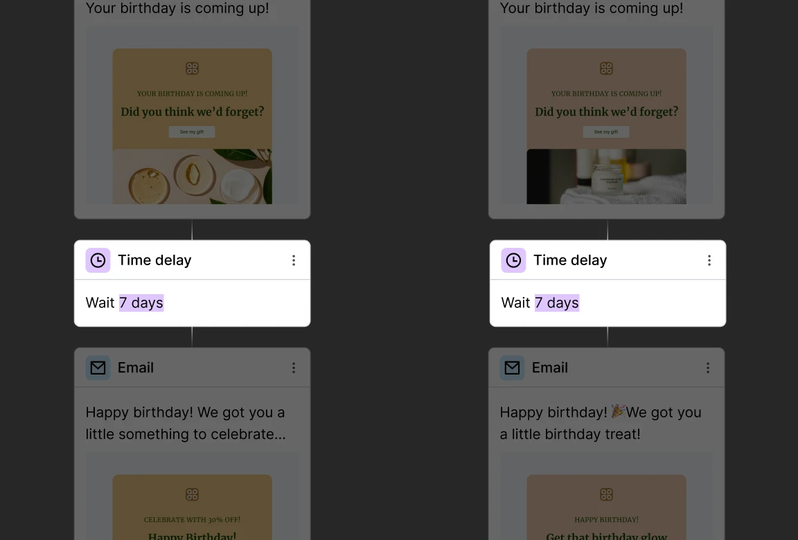 Delay step settings in a MailerLite workflow