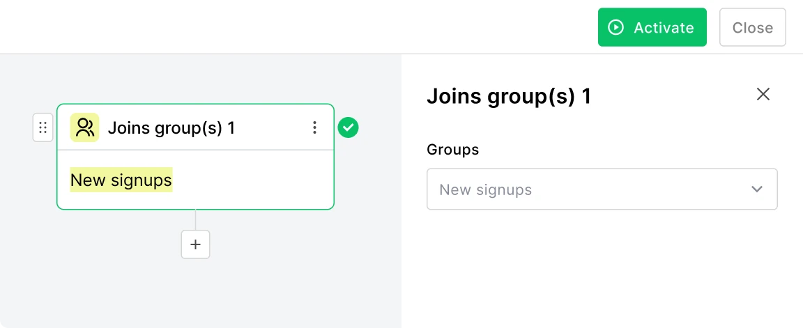 Welcome series workflow trigger - MailerLite