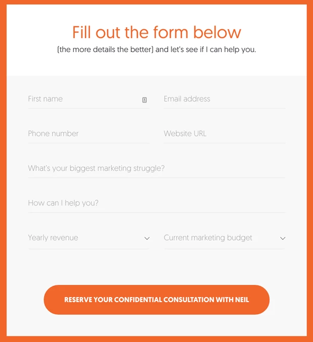 subscriber list building - contact form