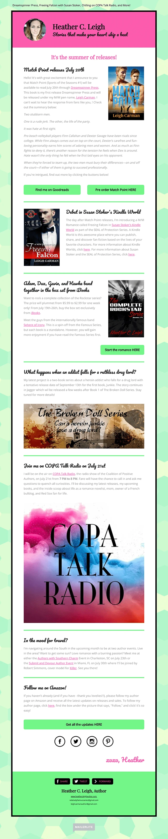 Monthly wrap-up newsletter