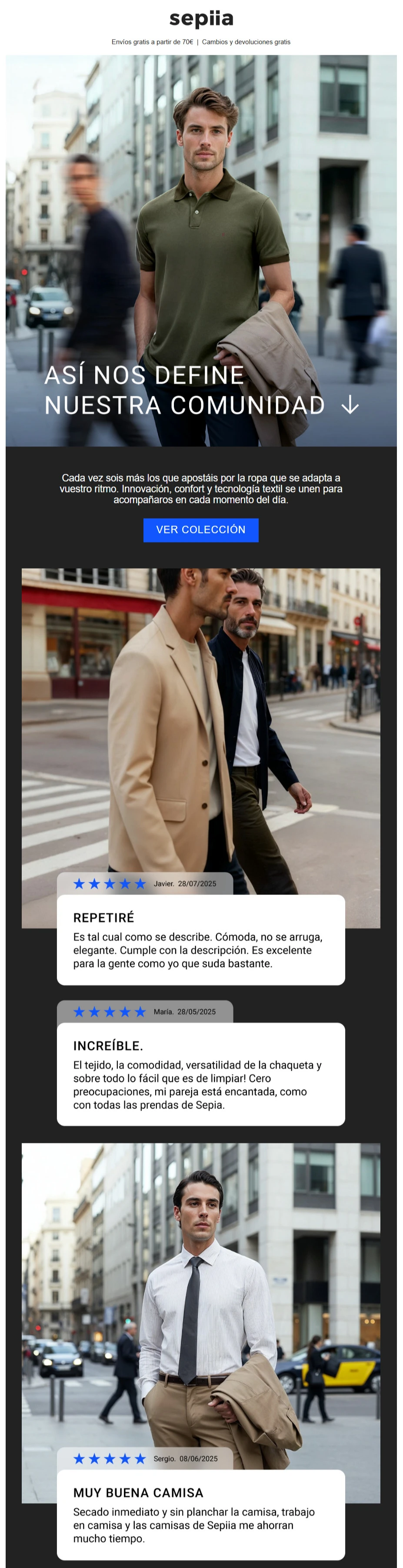 Un correo que incluye encuesta
