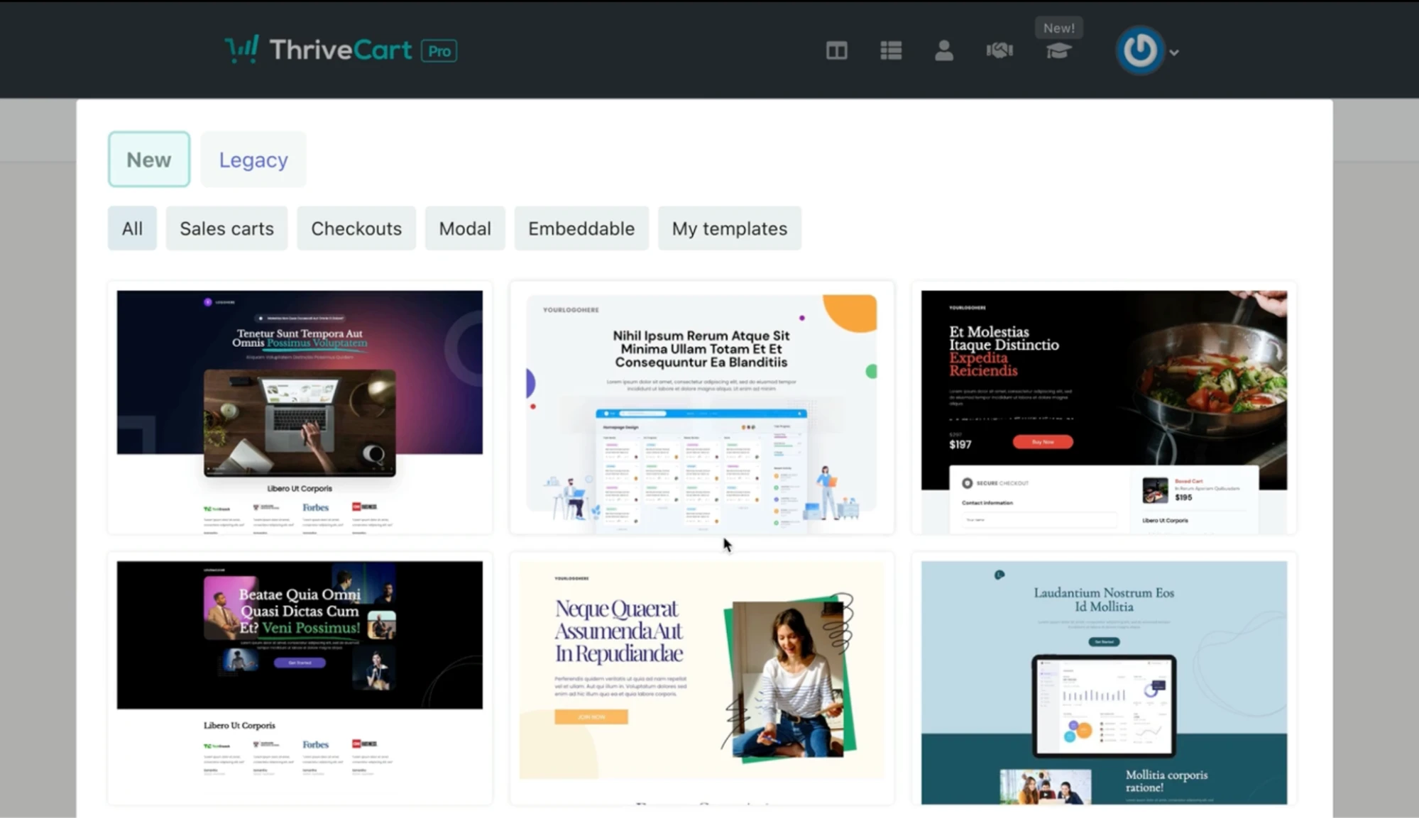 Templates in ThriveCart