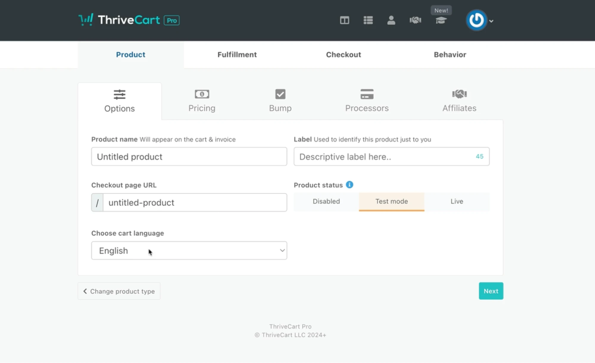 Thrivecart builder