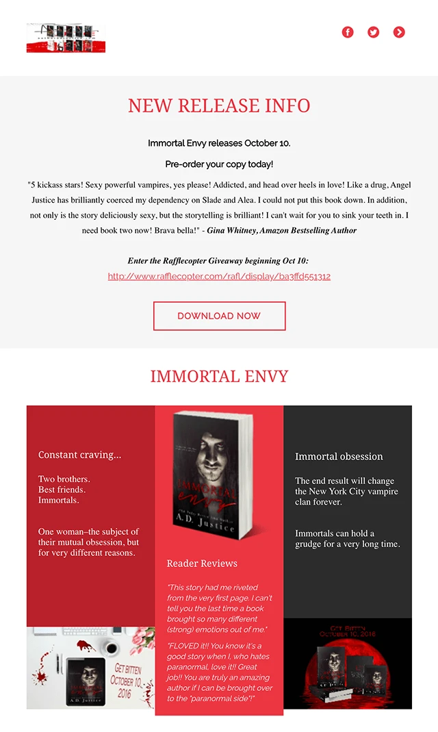 Newsletter with book reviews