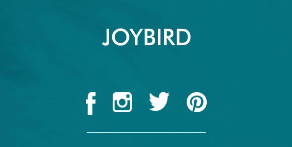 Joybird email footer example