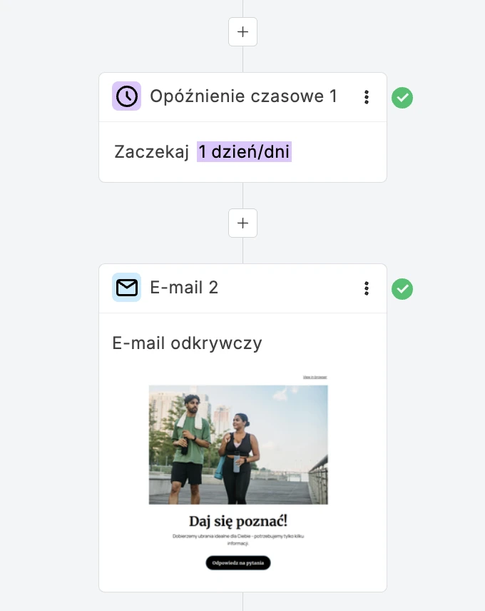 E-mail odkrywczy w serii e-maili powitalnych - MailerLite
