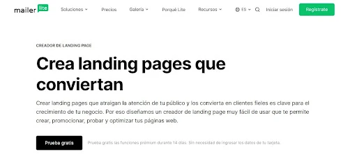 foto de promoción de creardor de landing page de mailerlite