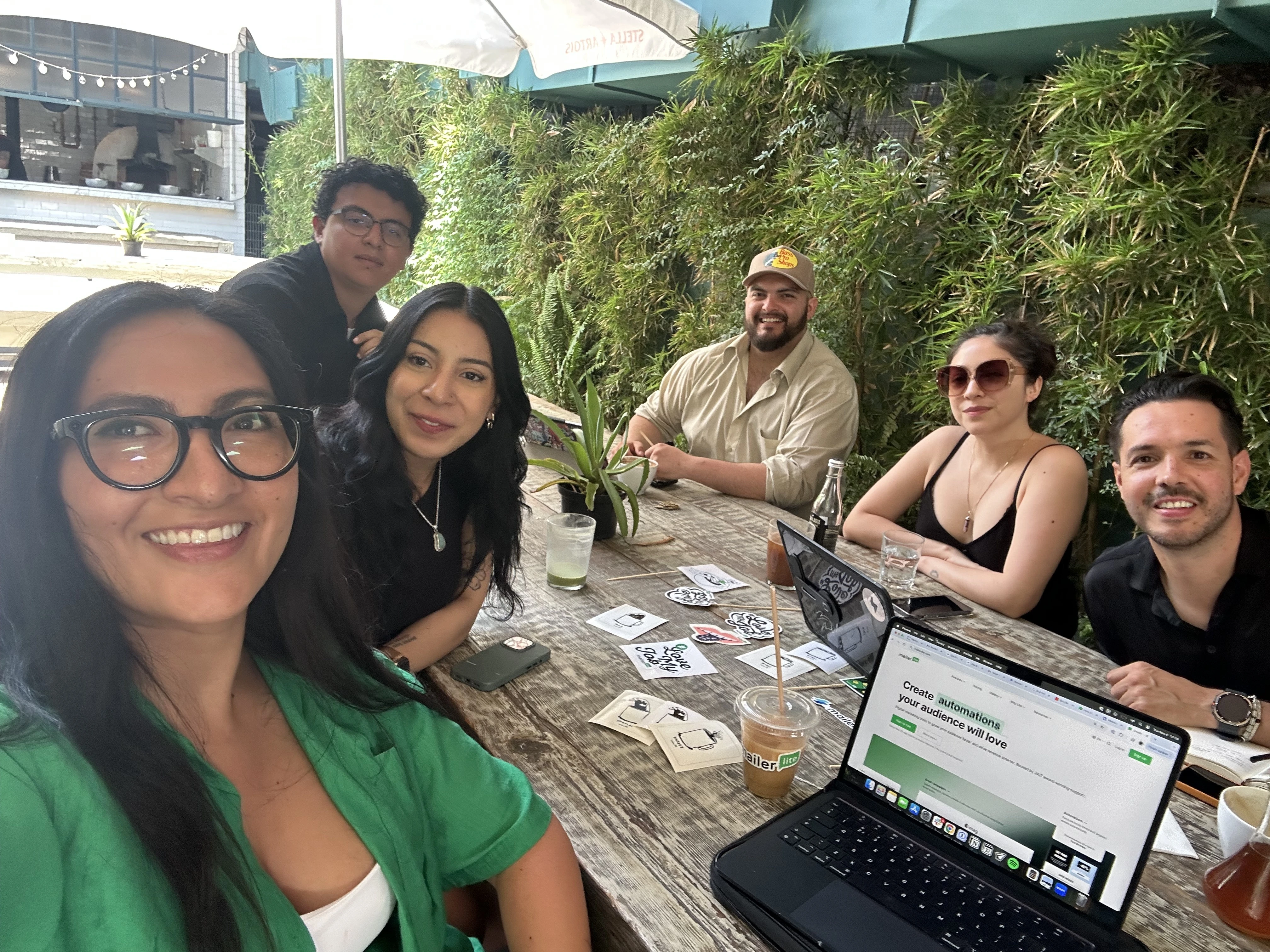 A photo from a recent meet-up between MailerLiters and team members Harmony and Claudia.