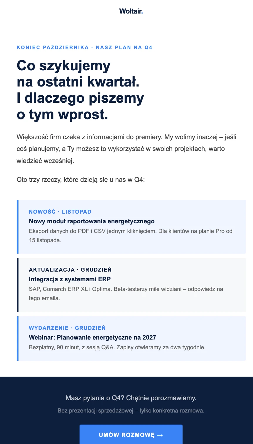 Przykład newslettera dla MŚP