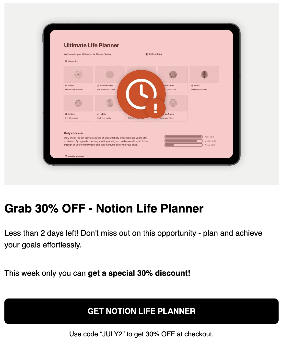 notionway promotion example