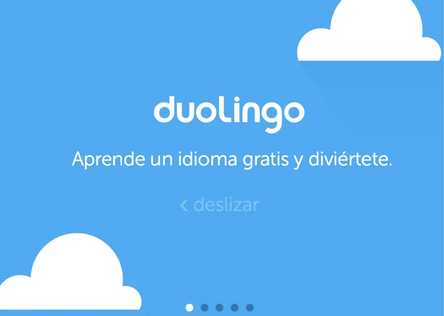 captura de pantalla de página de duolingo