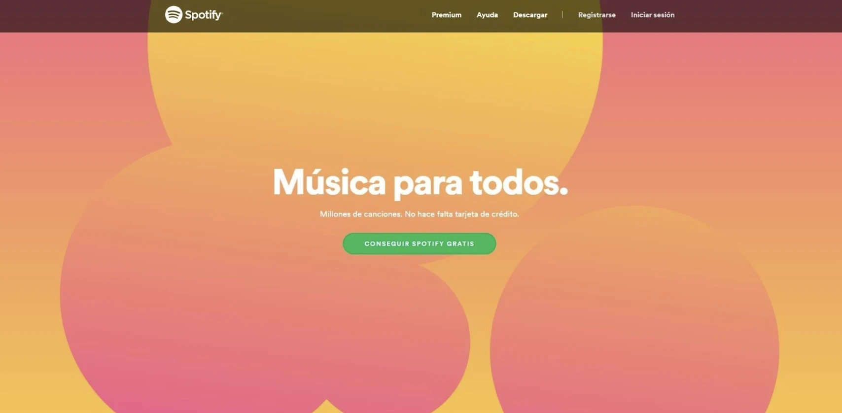 captura de pantalla de la app spotify