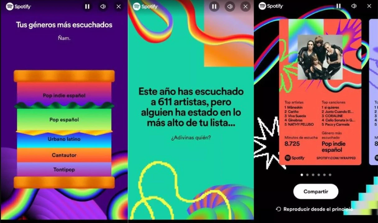 Captura de pantalla de la publicidad de Spotify