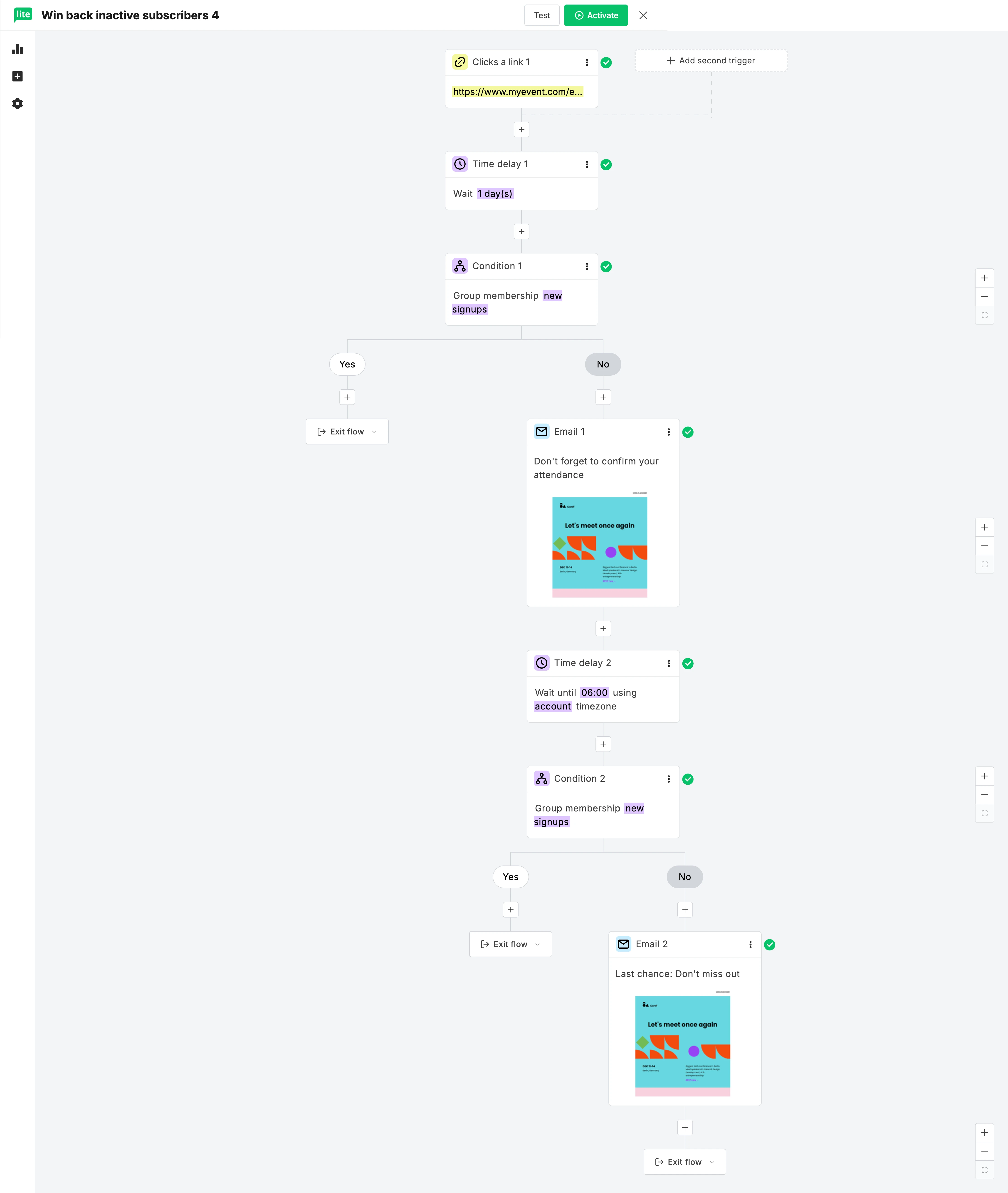 Event conversion automation example