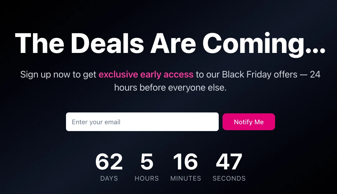 A pre-sale and lead gen