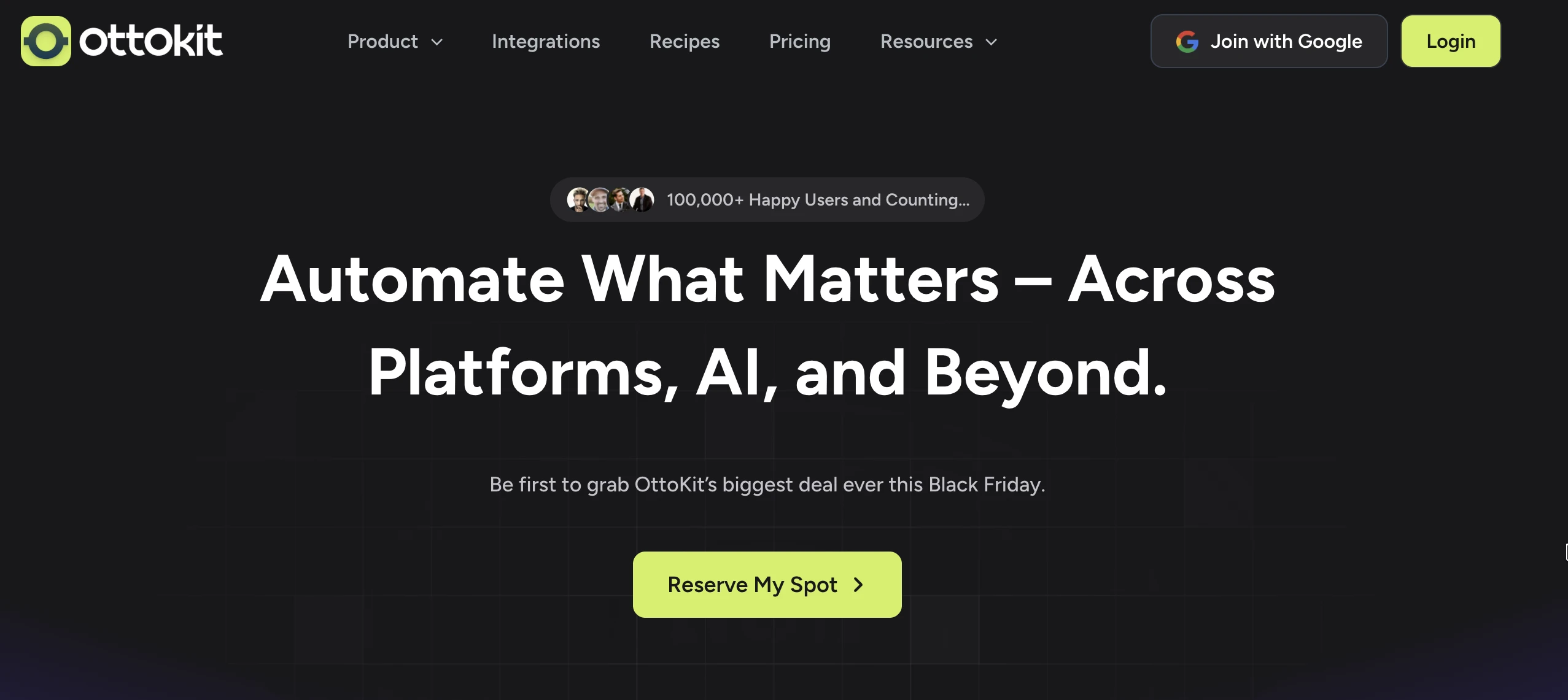 OttoKit homepage screenshot