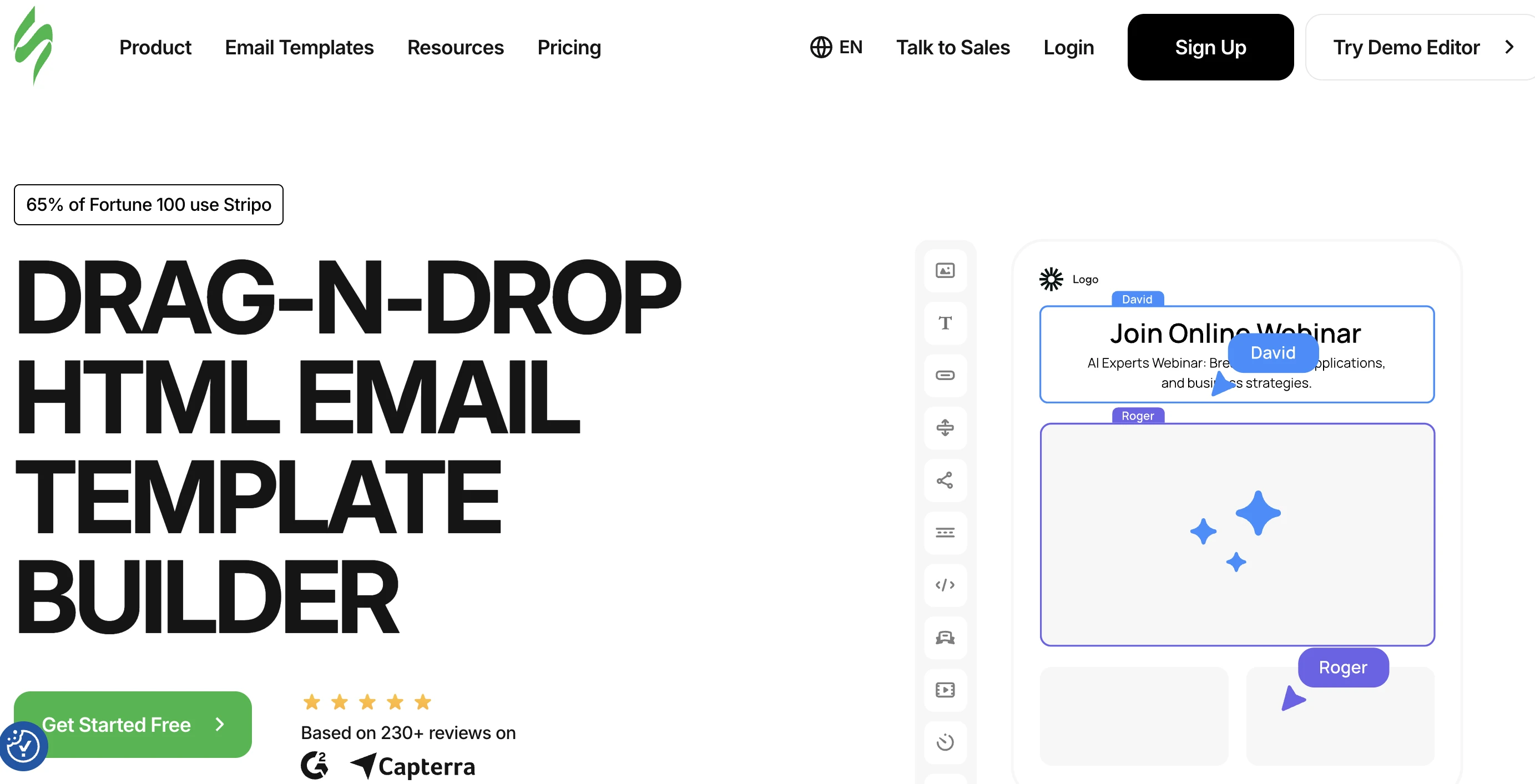 Stripo webiste homepage
