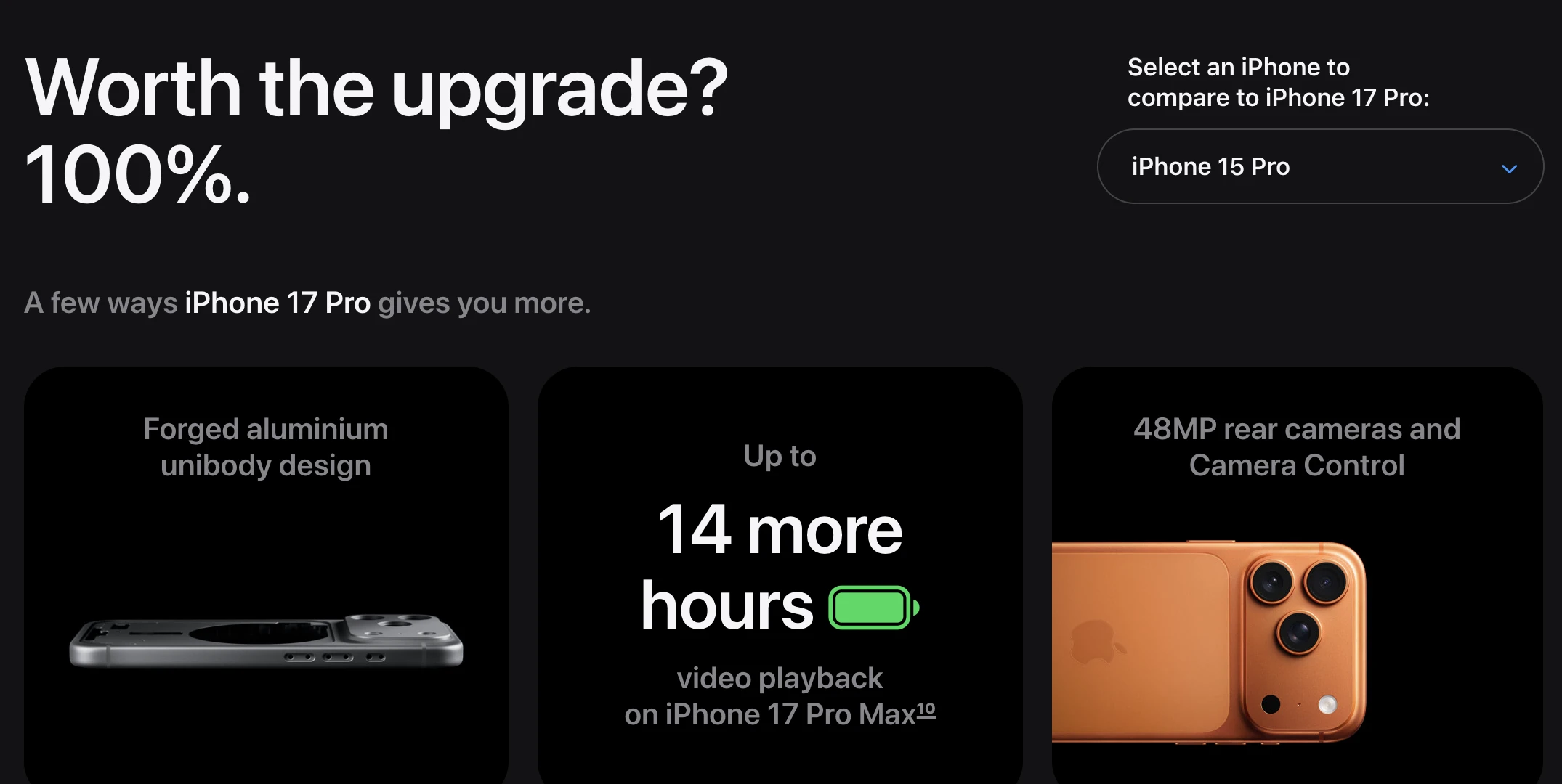 Upsell example from Apple
