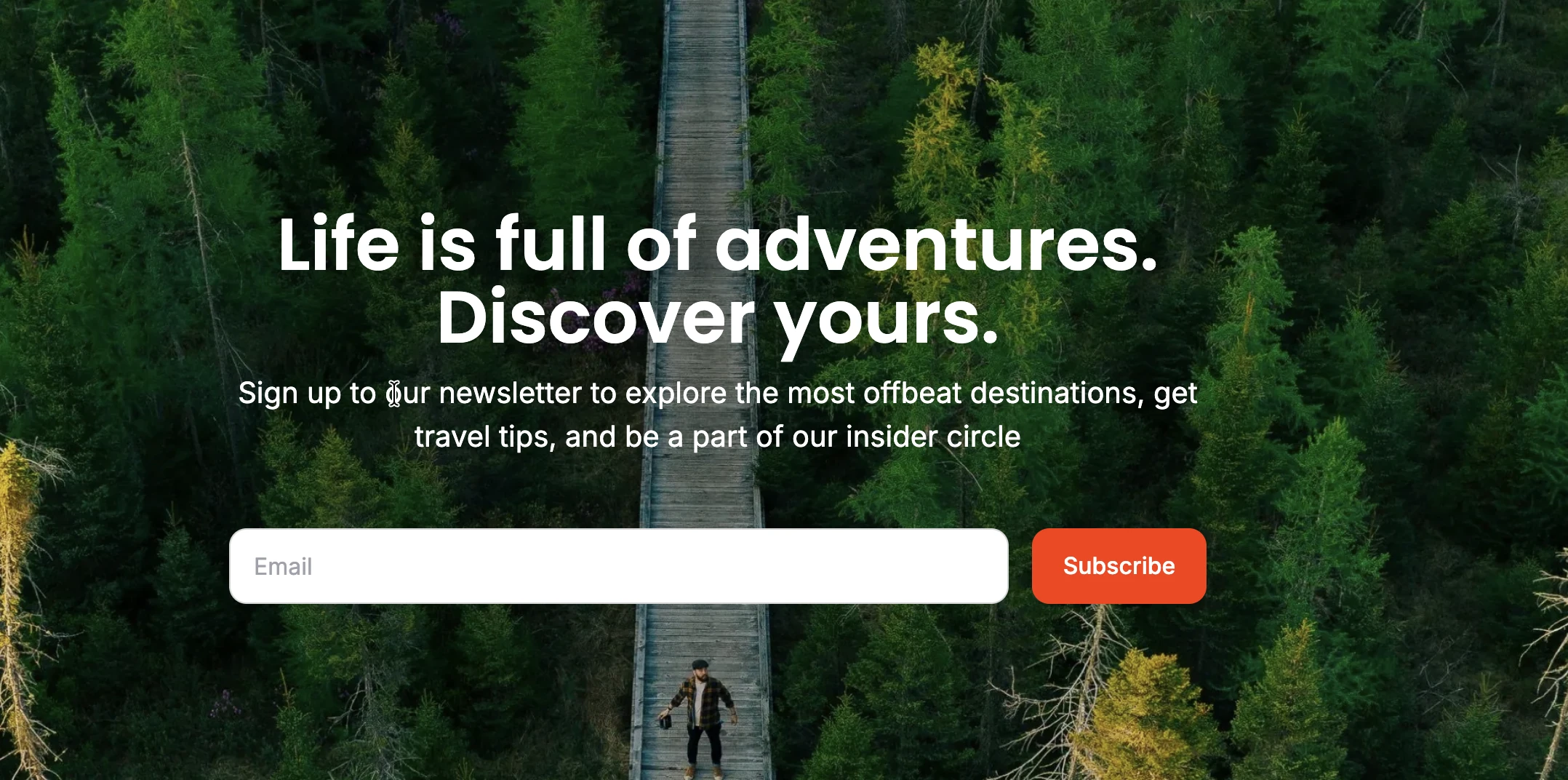 A pop-up created on MailerLite