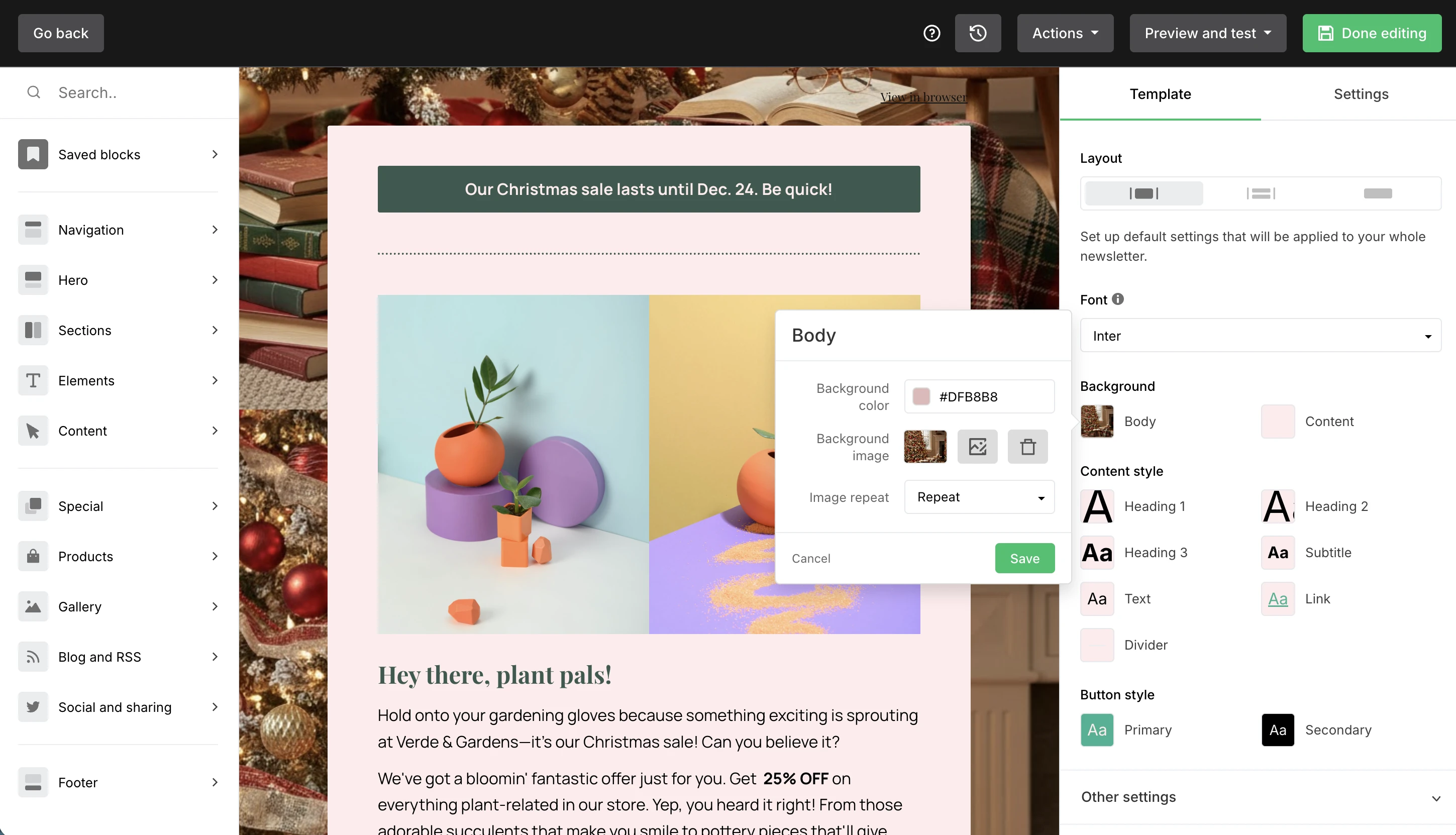 How to add an email background colour in the drag and drop editor - MailerLite