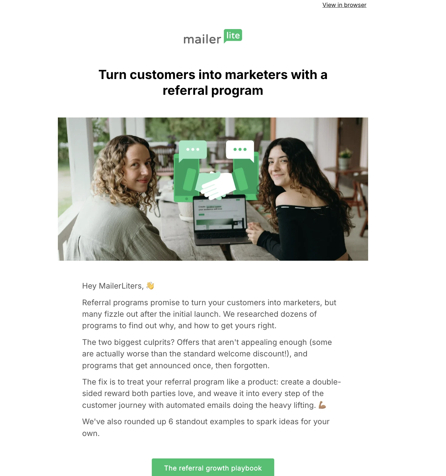 MailerLite logo positioning example