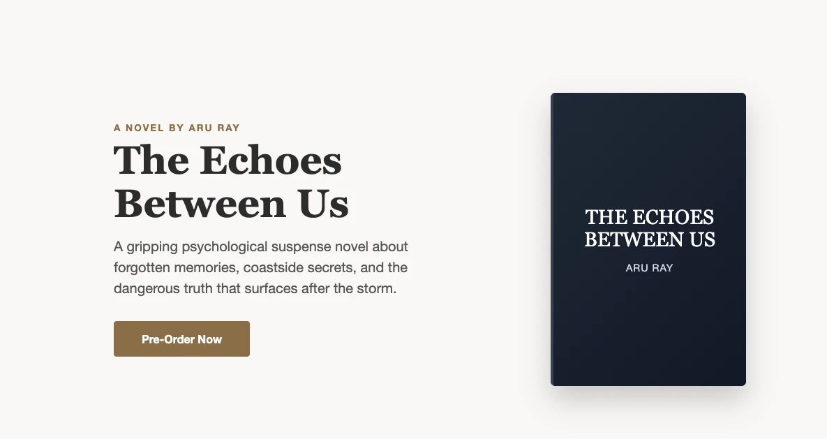 Image of the hero section created on MailerLite 
