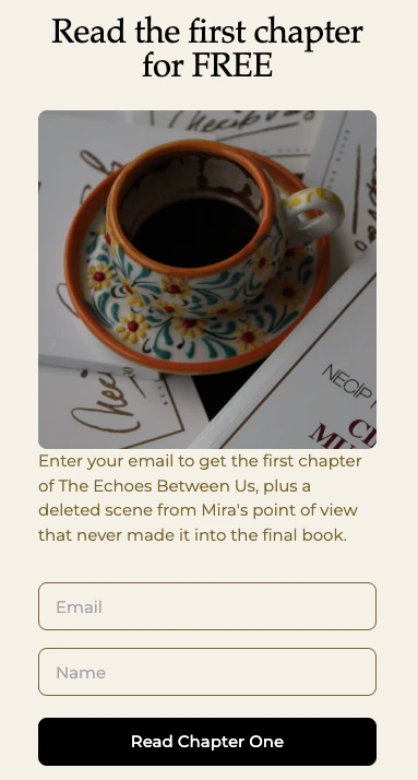 Screenshot of sign-up form 