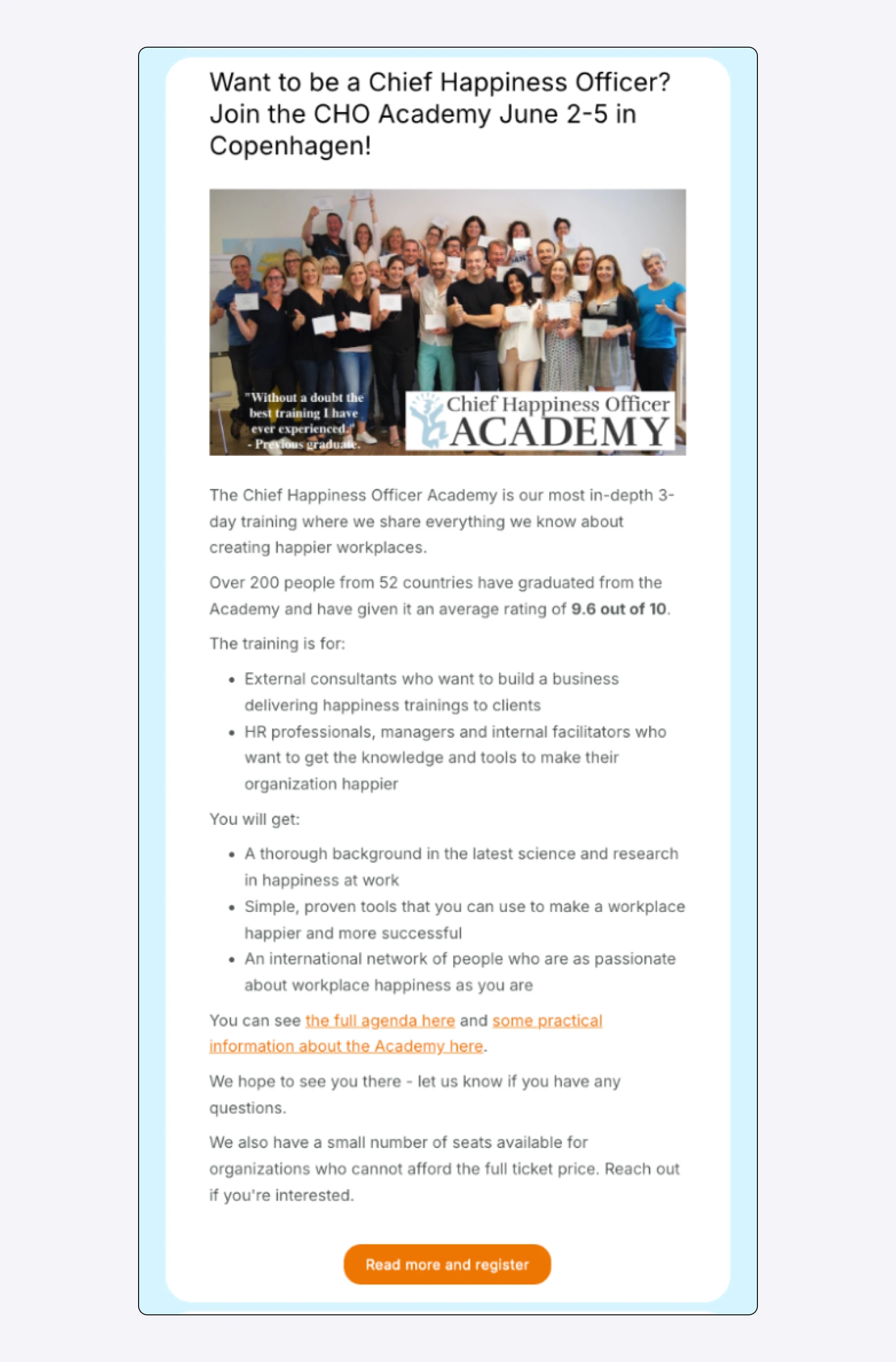 An offer in the Woohoo inc newsletter