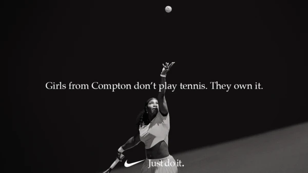 Serena Williams para publicidad Just Do It de Nike