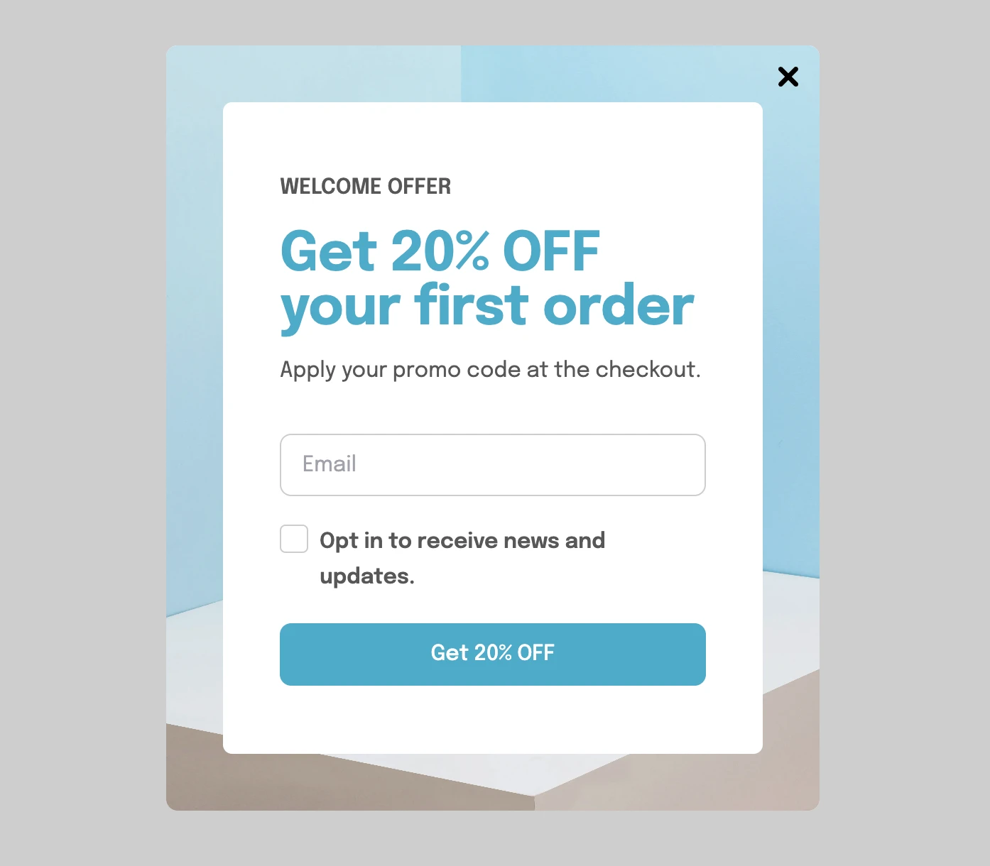 Screenshot of a signup form with a consent field