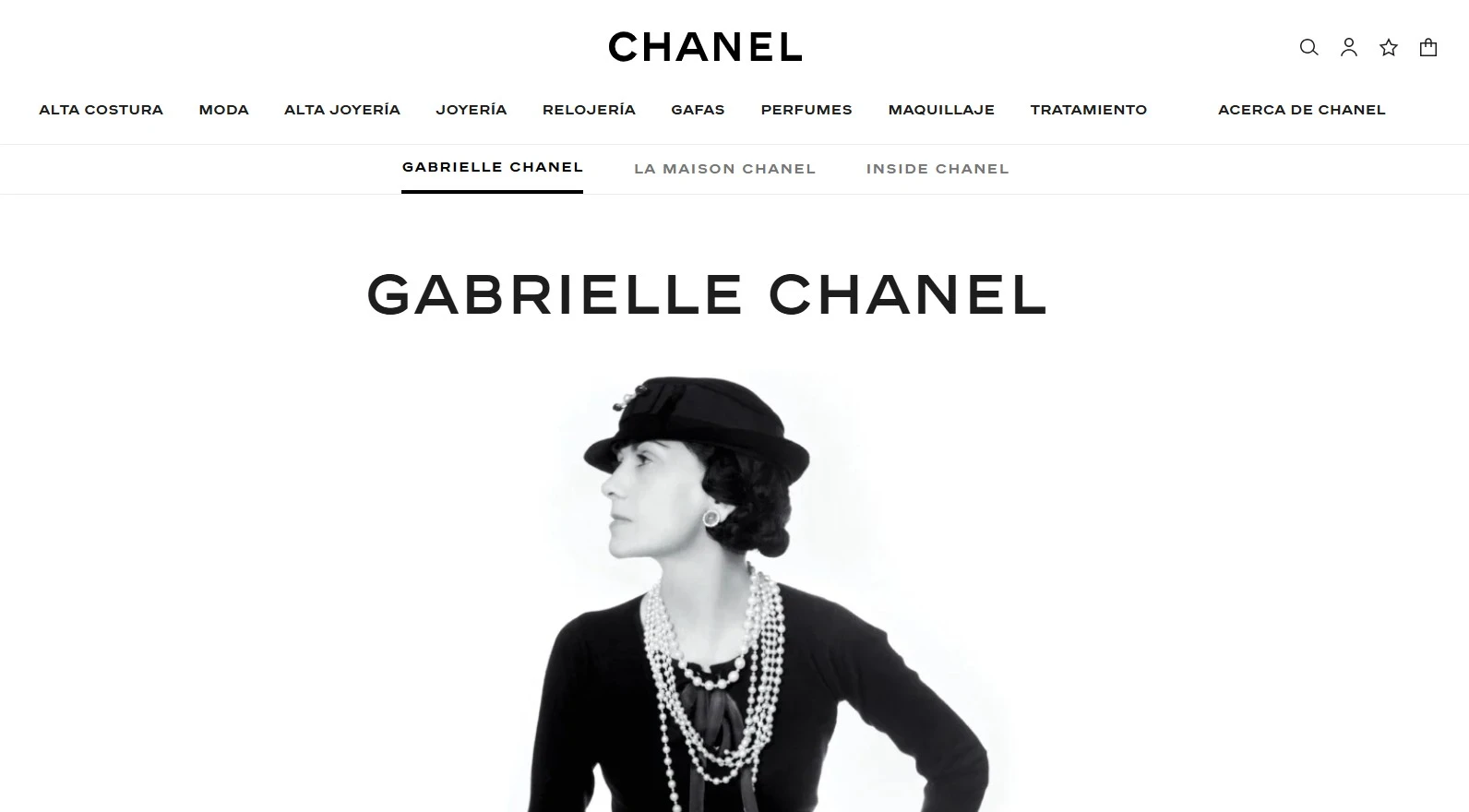 pagina de inicio de chanel