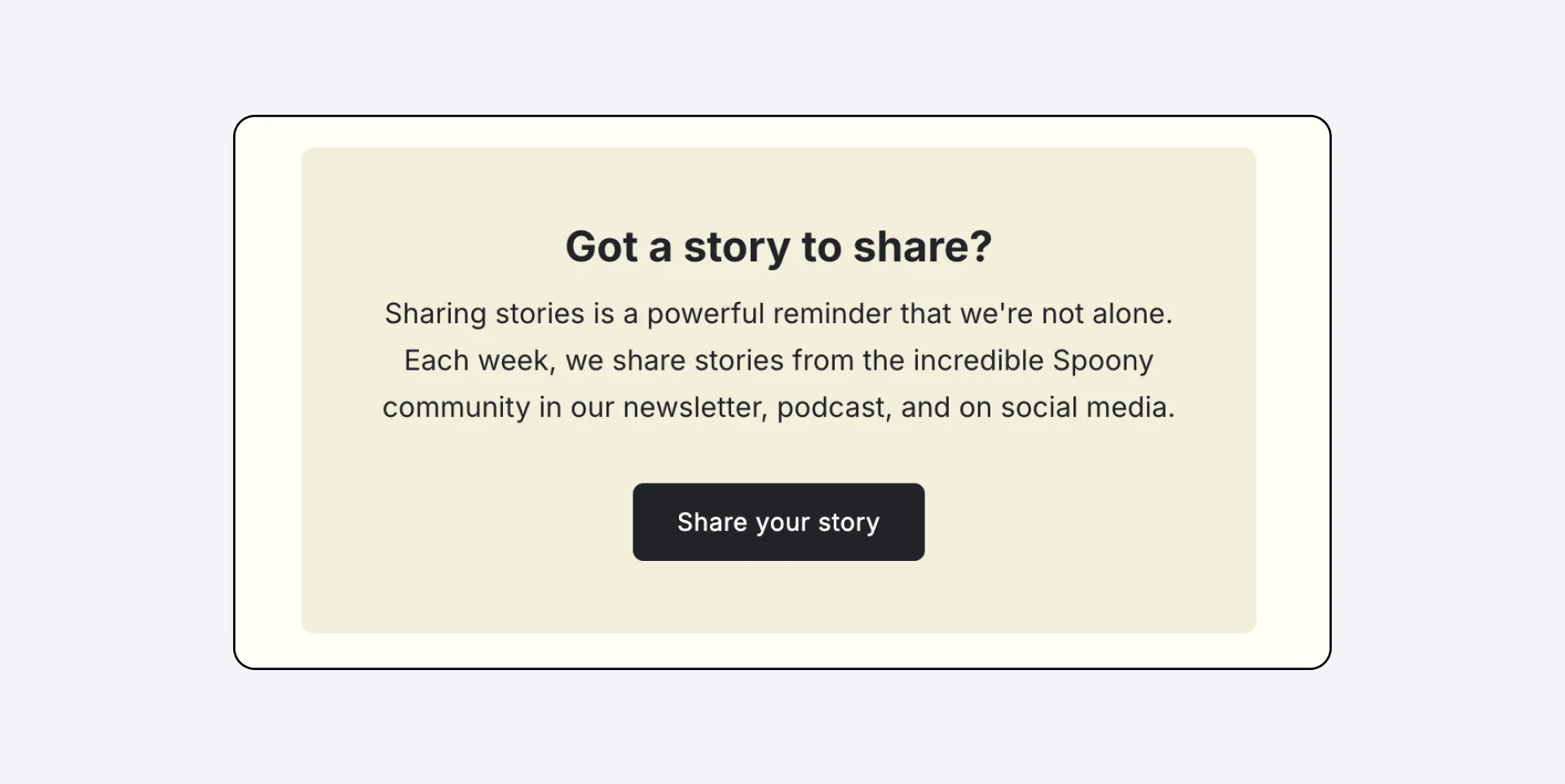Example of a MailerLite survey in a Spoony email