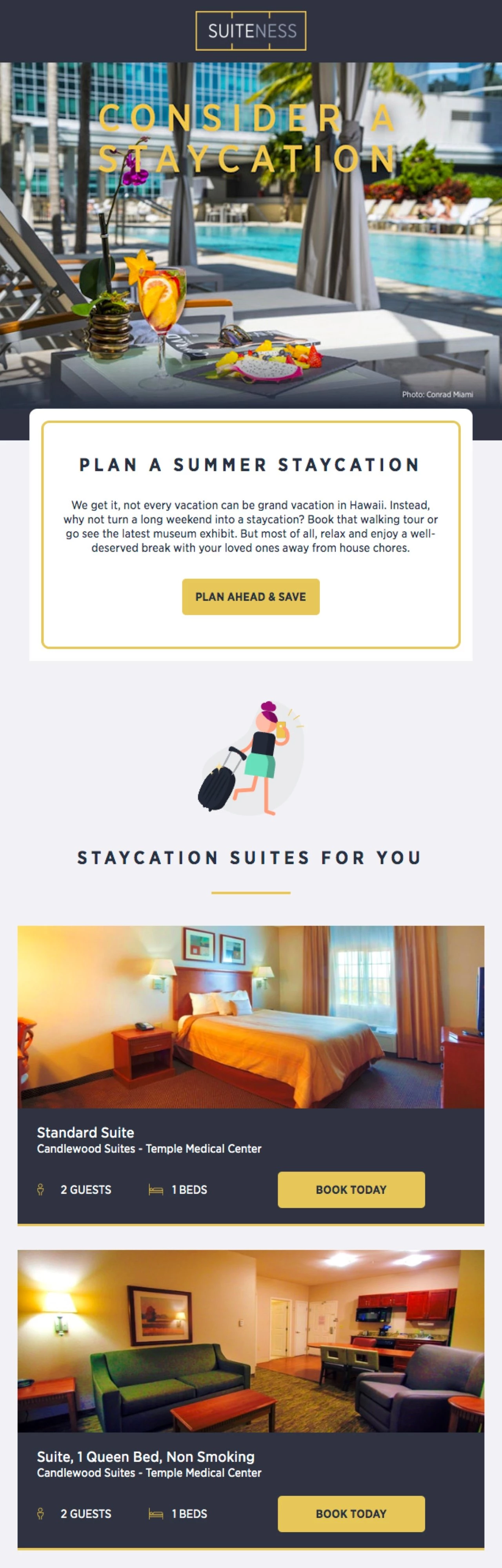 Suiteness hotel newsletter example