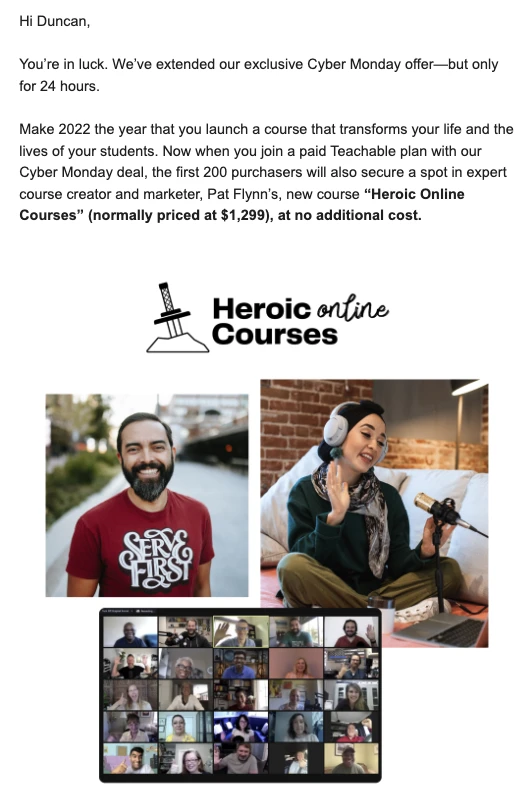 Newsletter de Teachable