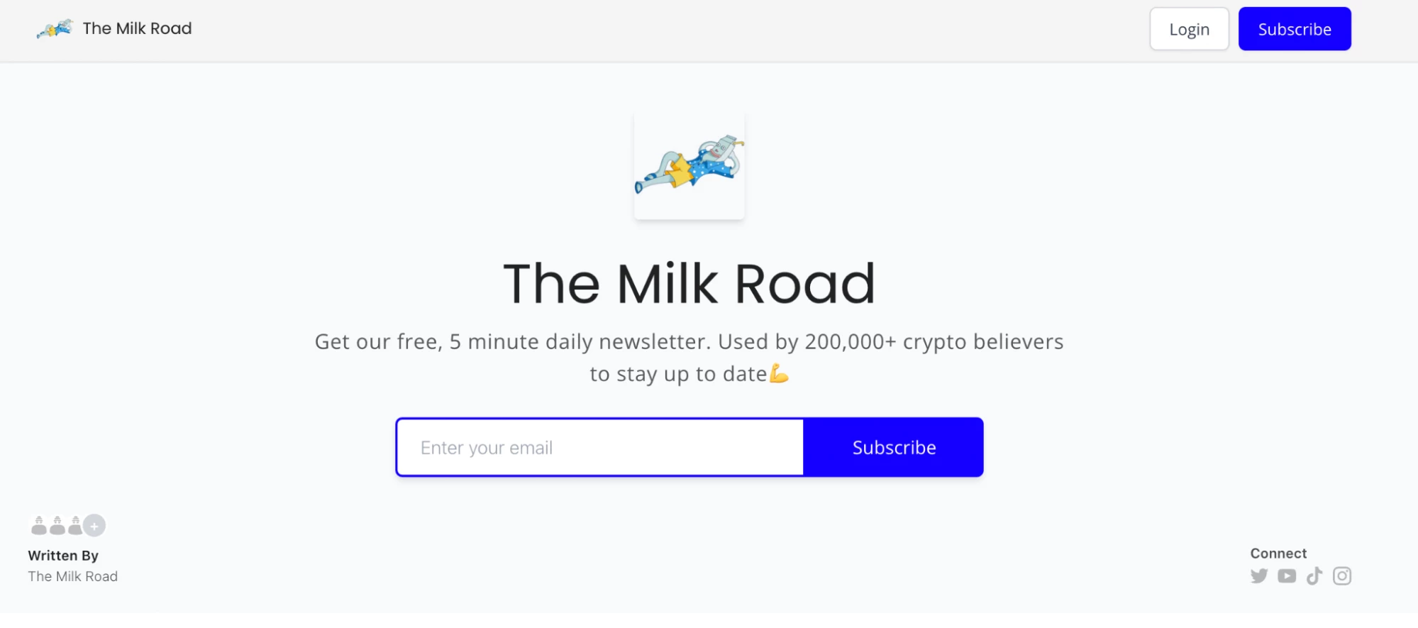 The Milk Road homepage