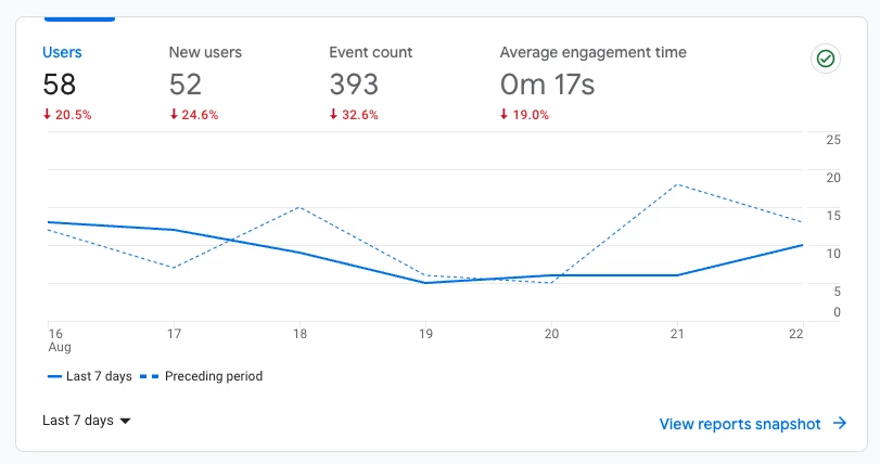 Users report in Google Analytics