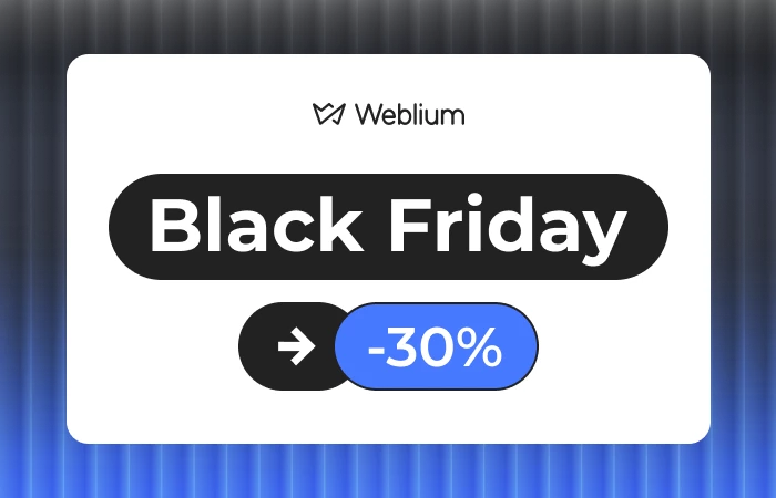 Weblium Black Friday banner