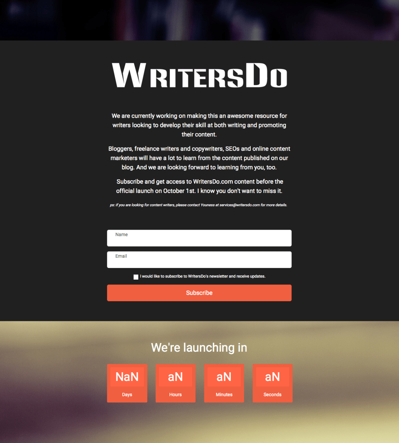 WritersDo example - Made with MailerLite