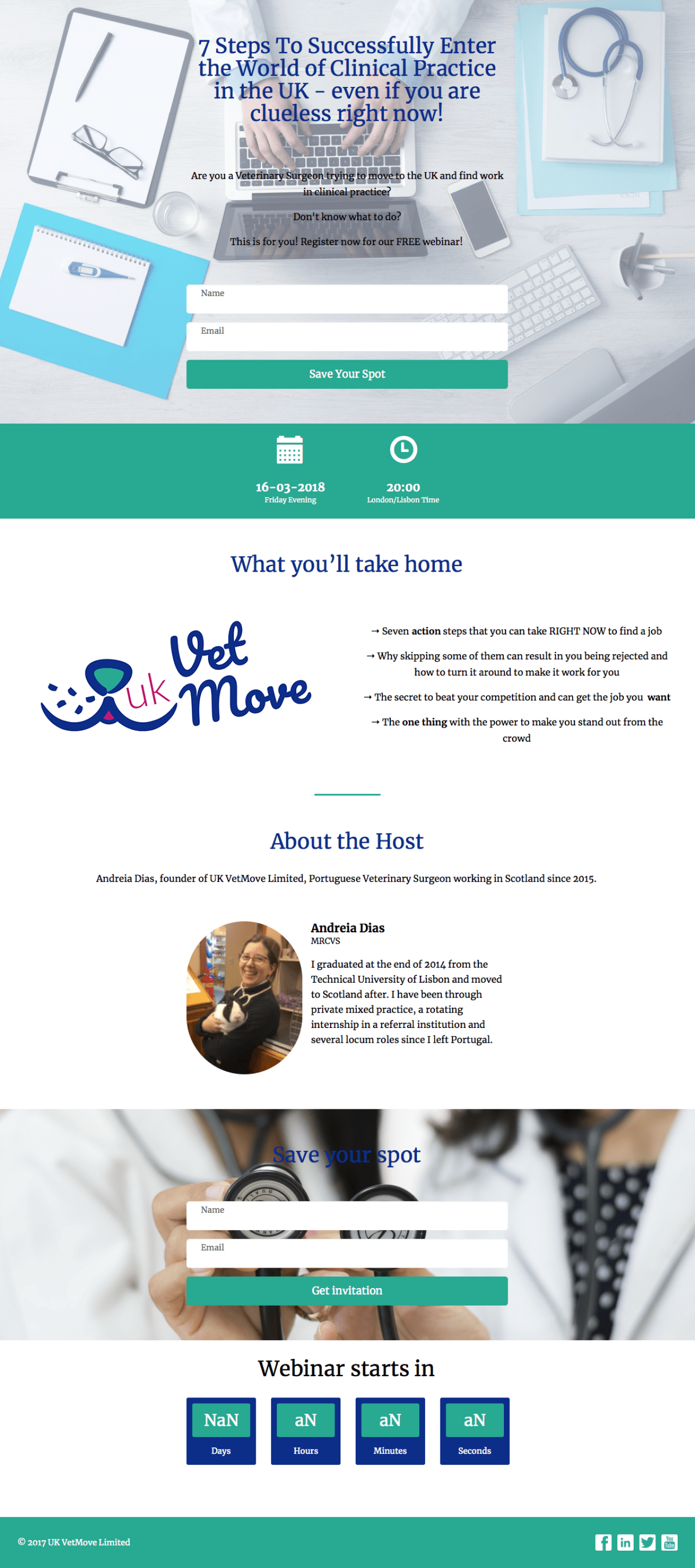 Andreia Dias | UK VetMove example - Made with MailerLite