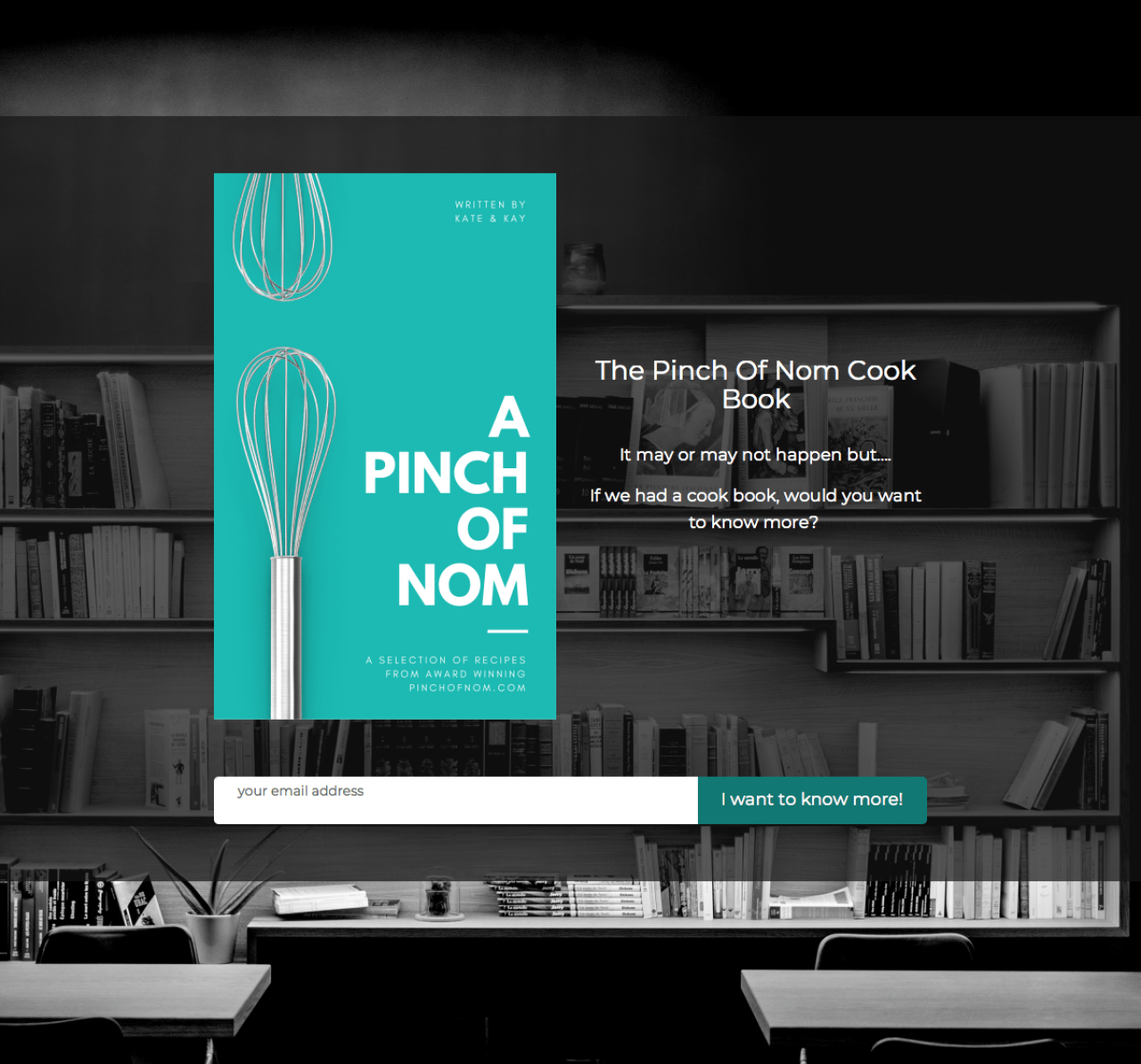 The Pinch of Nom example - Made with MailerLite