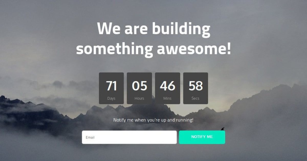 Coming soon Lading page - Made with MailerLite
